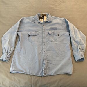 Steelguard Essentials FR Shirt Mens 1XL Blue Flame Resistant Long Sleeve Work